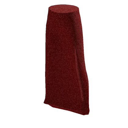 Glittering side-split Skirt - Red