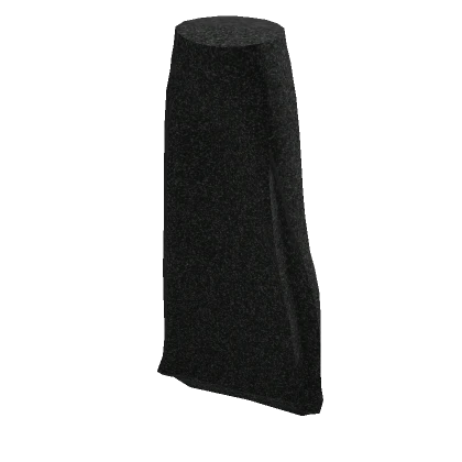 Glittering side-split Skirt - Black