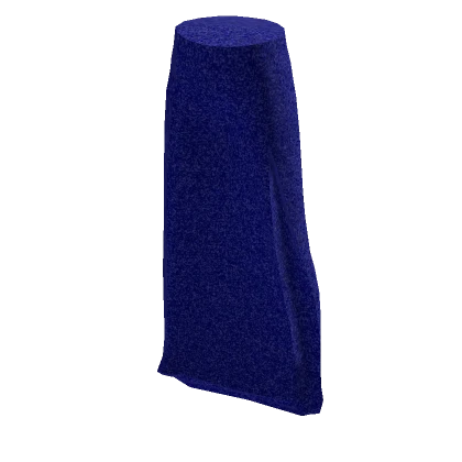 Glittering side-split Skirt - Blue