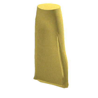 Glittering side-split Skirt - Yellow