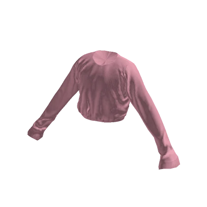 Long Sleeve Crop Sweater - Pink