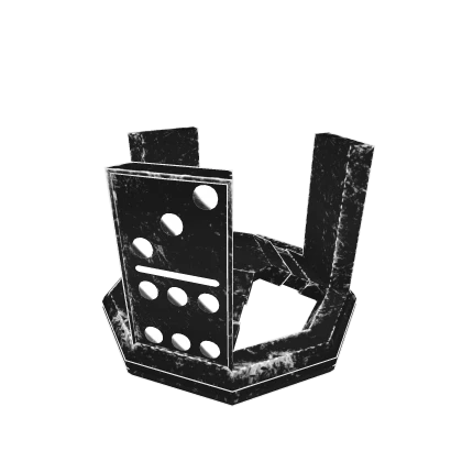 Modern Black Iron Domino Crown