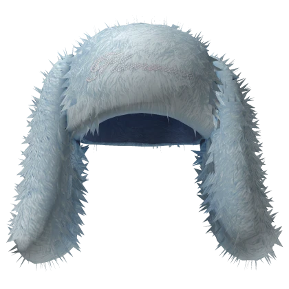 Fur Bunny Hat (Plumarine Blue)