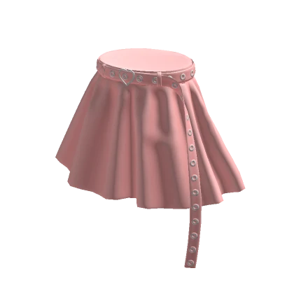 Skirt w/ Oversized Belt (Pink)