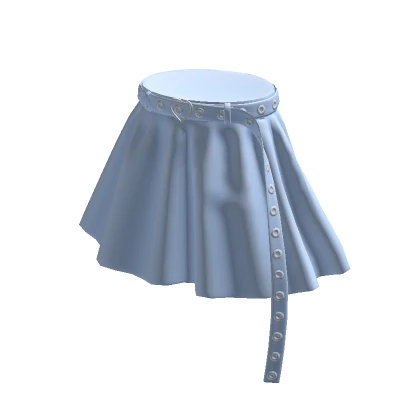 Skirt w/ Oversized Belt (Blue)