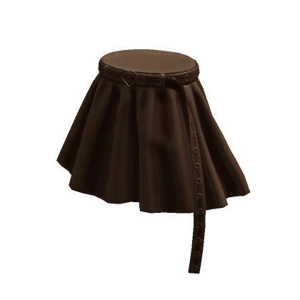 Skirt w/ Oversized Belt (Brown)