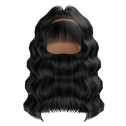 ⚜️• Crimped Half Up W/ Bangs (Black)