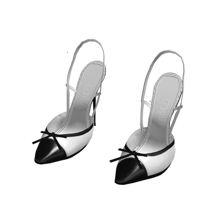 ☆ White Slingback Pointy Heels [Itgirl ver.]