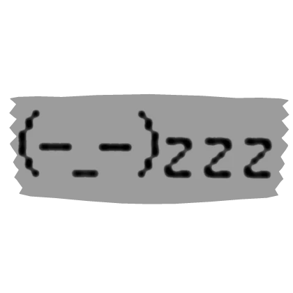 zzZ Kaomoji Sleepy Face Tape