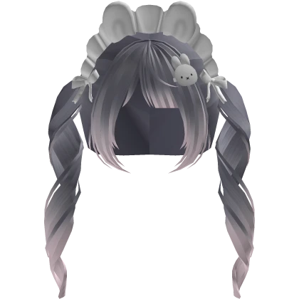 ♡ Maid Bunny Hair Sweetie (˶ˆ꒳ˆ˵) Grey Pink ♡