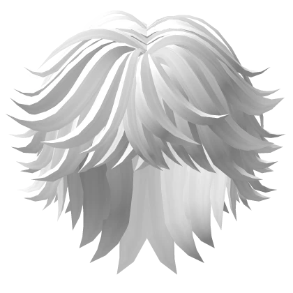 Fluffy Soft Anime Emo Boy Hair (White)