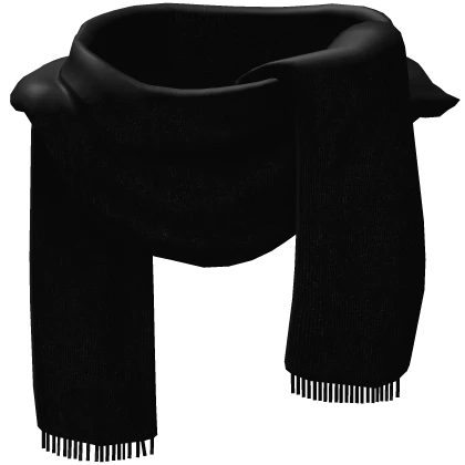 black cashmere grande scarf