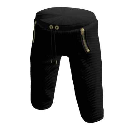 Black and Gold Streetwear Shorts