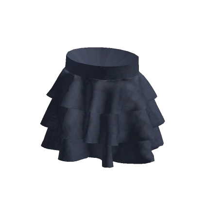 Layered Ruffle Skirt - Denim