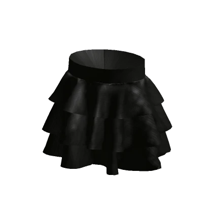 Layered Ruffle Skirt - Black