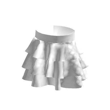 Layered Ruffle Skirt - White