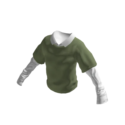 Green  Sweater With White Full Sleeve