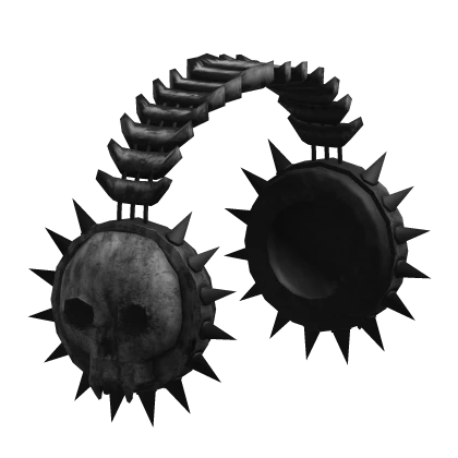 Grey Skull Dread Headphones