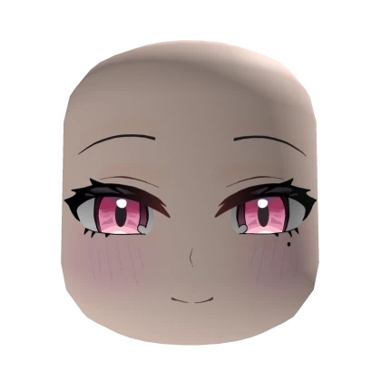 Anime Pink Eyes Face