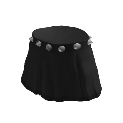 Cute Black Goth Pleated Skirt