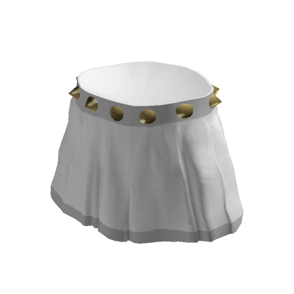 Cute White Goth Pleated Skirt