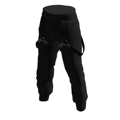 Techwear Strappy Cargo Pants Sweatpants Chain Belt