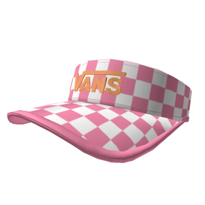 Vans Pink White Checkerboard Turvy Visor