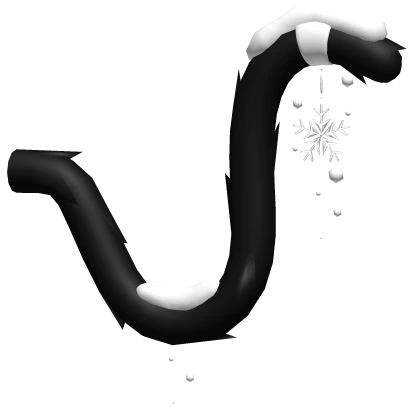 Cute Snow Flake Cat Tail (Black)