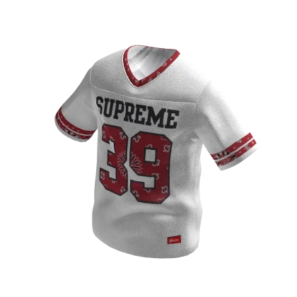 White Supreme Red Bandana Jersey 