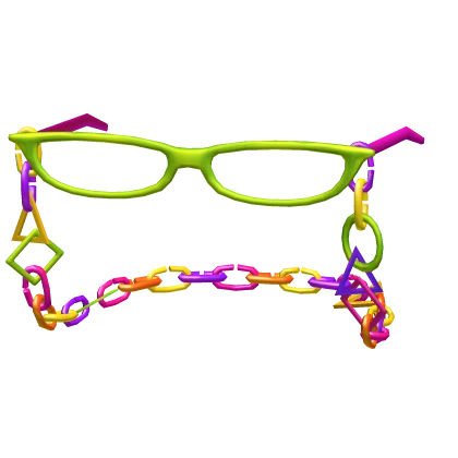 Harajuku Retro Chain Glasses