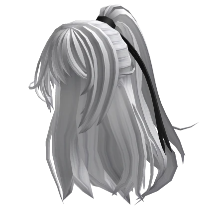 [鸿璐] White Long Tied Hair w/ High Ponytail