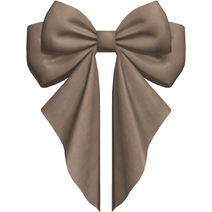 wavy hair bow brown cute ribbon