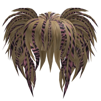 zebra scene punk manba gyaru pigtails pink