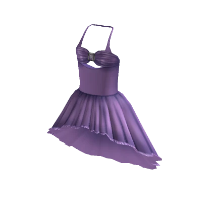 Highlow Halter Dress - Purple