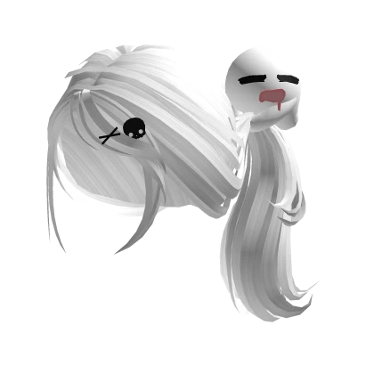 [⌛🎃] Halloween Ghost White Ponytail Hair