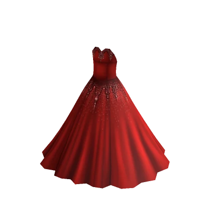 A-Line Ball Gown w Heart Neckline - Red