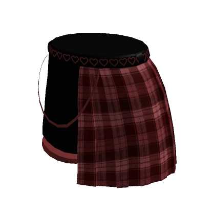 Plaid K-pop Styled Skort in Black & Red