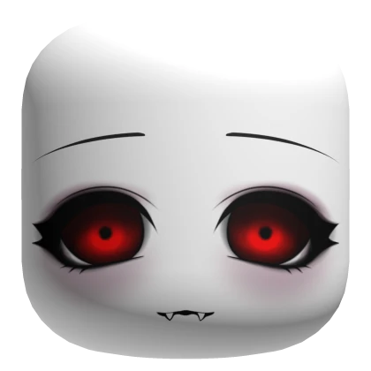 Cute Vampire Face With Red Eyes