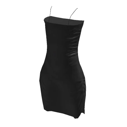 Tuched Mini Dress - Black