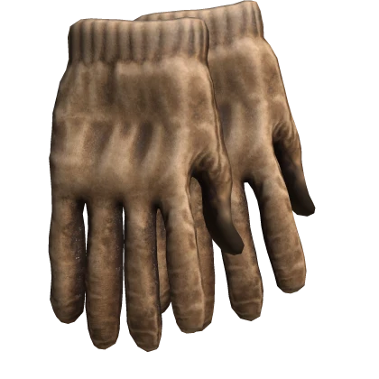 Realistic damaged dust leather tactical glove