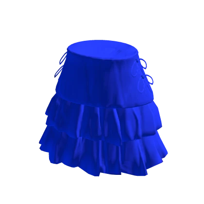 Blue Ruffle Skirt with Bows 