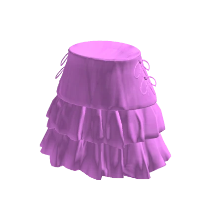 Pink Ruffle Skirt with Bows 