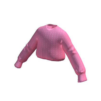 Cozy tucked knitted sweater - pink