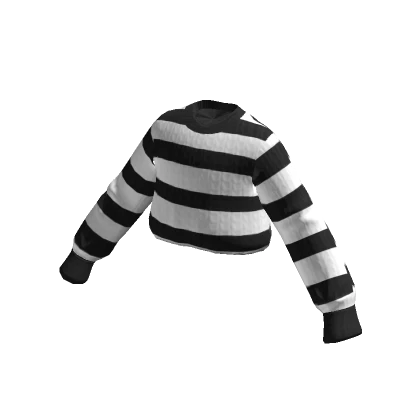 Cozy tucked  knitted sweater - B&W stripes