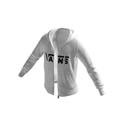 White Vans Classic Full Zip Hoodie