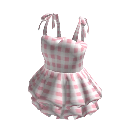 Pink Dress With Ribbon Straps