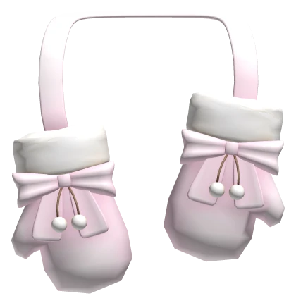 Christmas Pink Neck Gloves