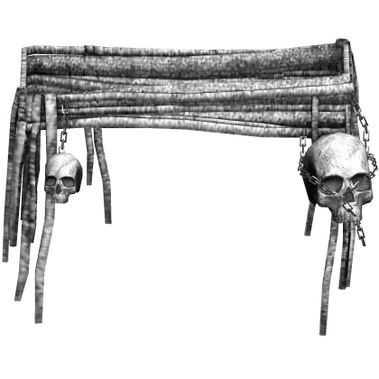 White Dune Rope Waist Wraps With Skulls