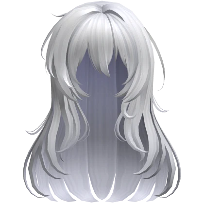 Long Fluffy Layered Anime Hair Tei - White Low