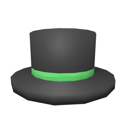 Grey Green Banded Top Hat